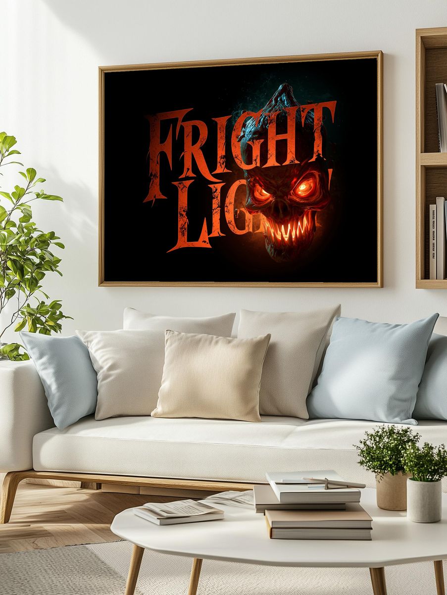 Fright Horror Typography Poster. — room view 2