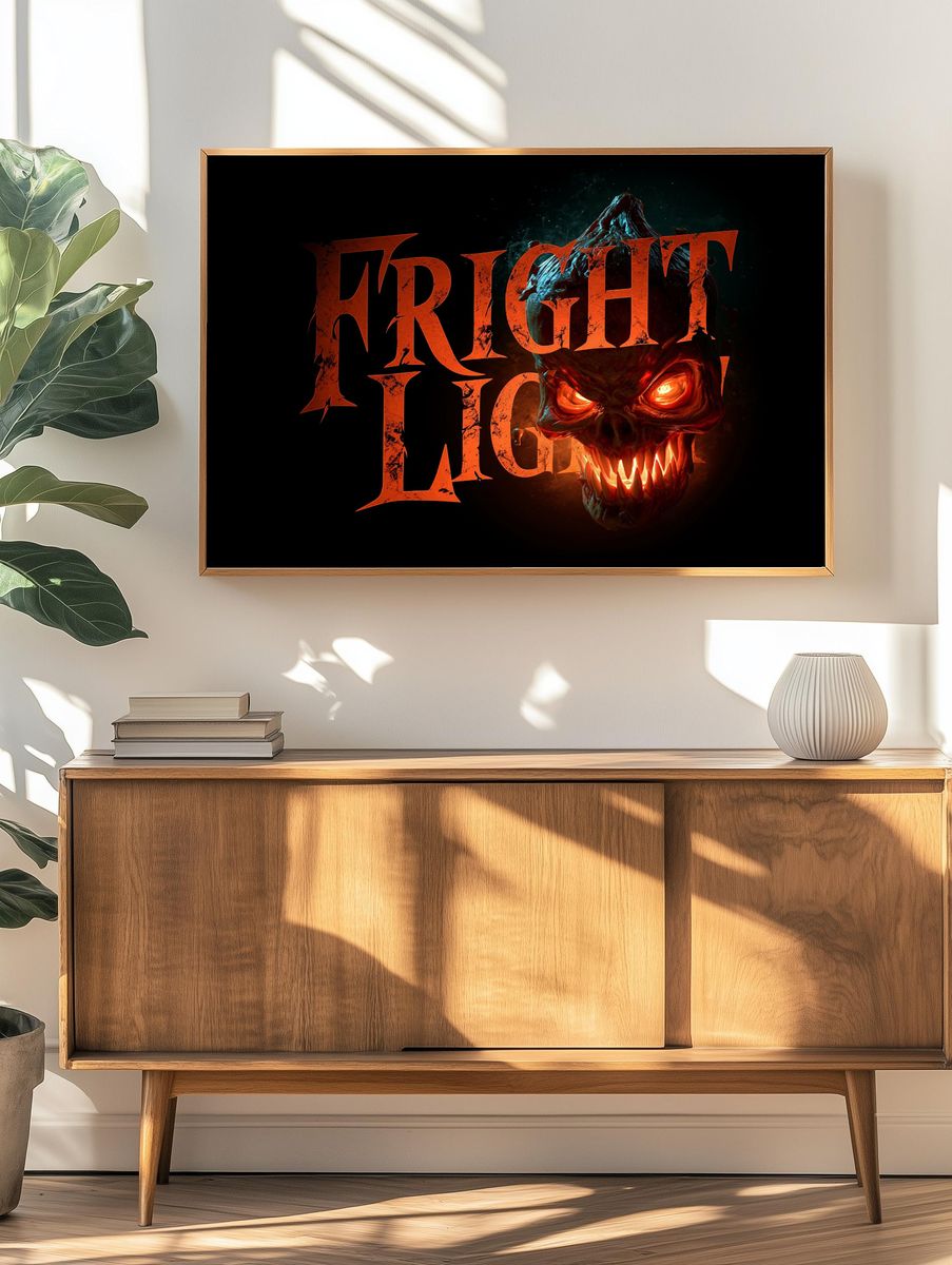 Fright Horror Typography Poster. — room view 3