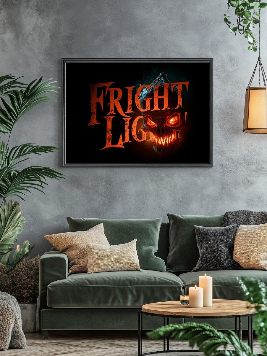 Fright Horror Typography Poster. — room view 4