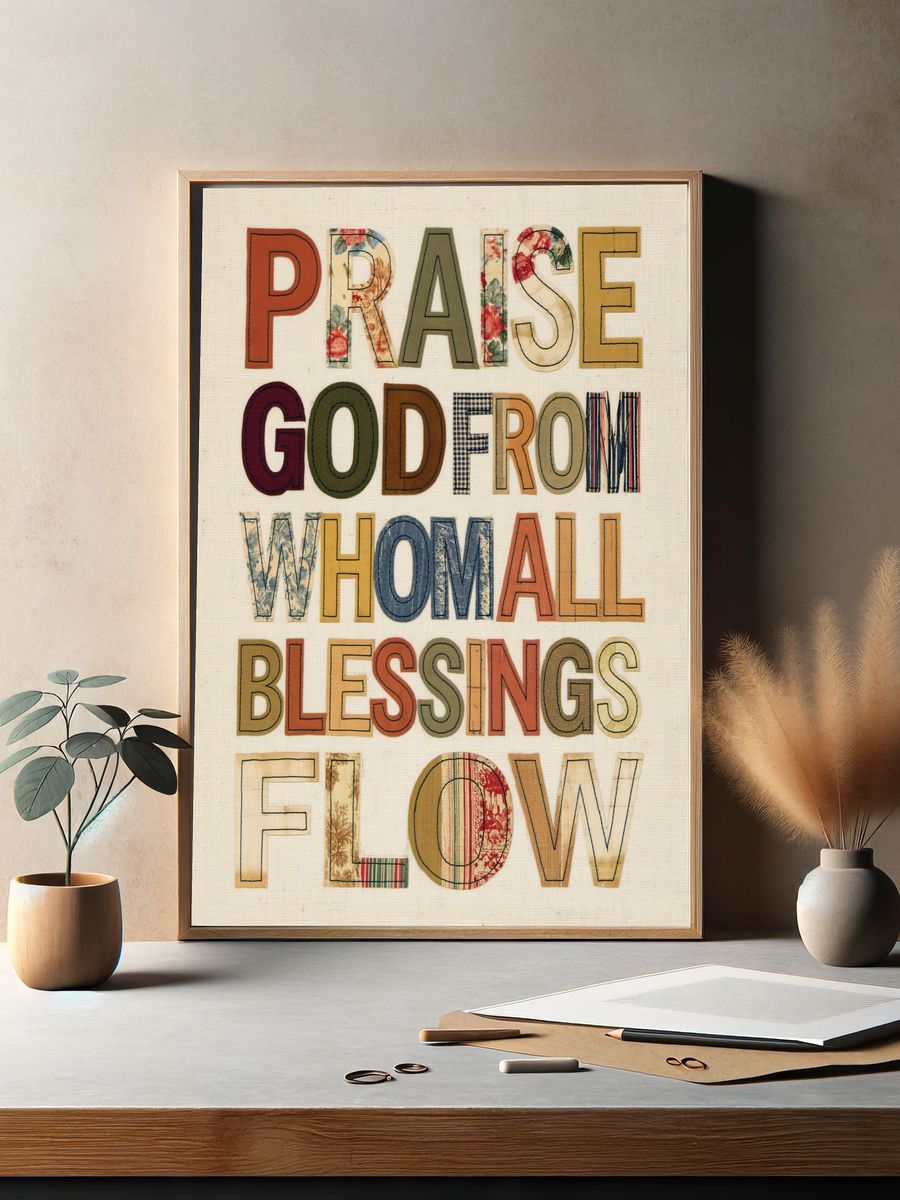 Praise God From Whom All Blessings Flow Poster. — room view 2