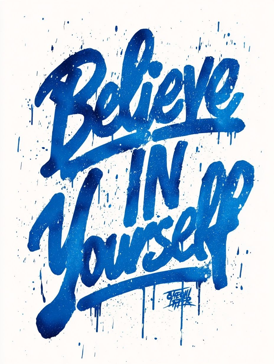 Believe in Yourself Typography Poster. poster detail