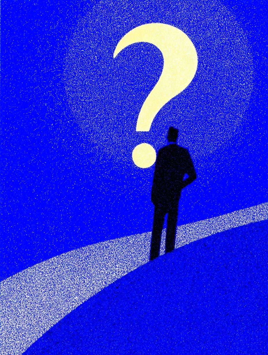 Question Mark Silhouette Typography Poster. poster detail