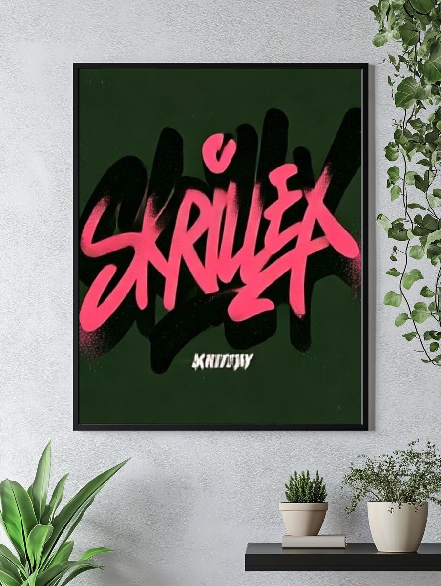 Skrillex Graffiti Typography Poster. — room view 4