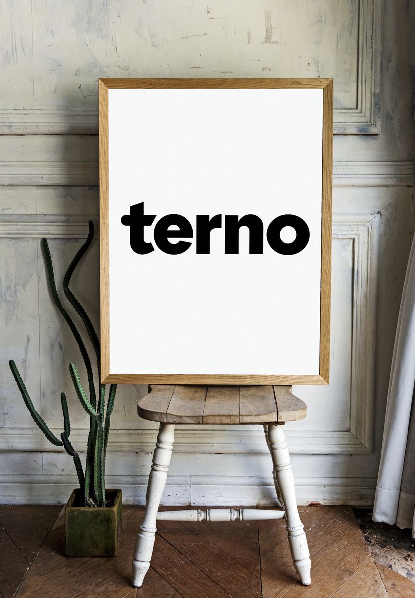 Terno Typography Poster. — room view 1