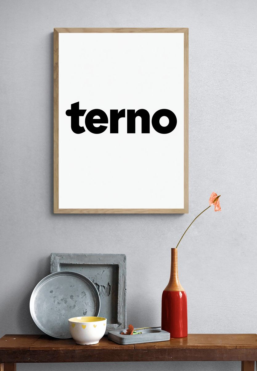 Terno Typography Poster. — room view 3