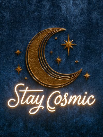Stay Cosmic Typography Poster. poster