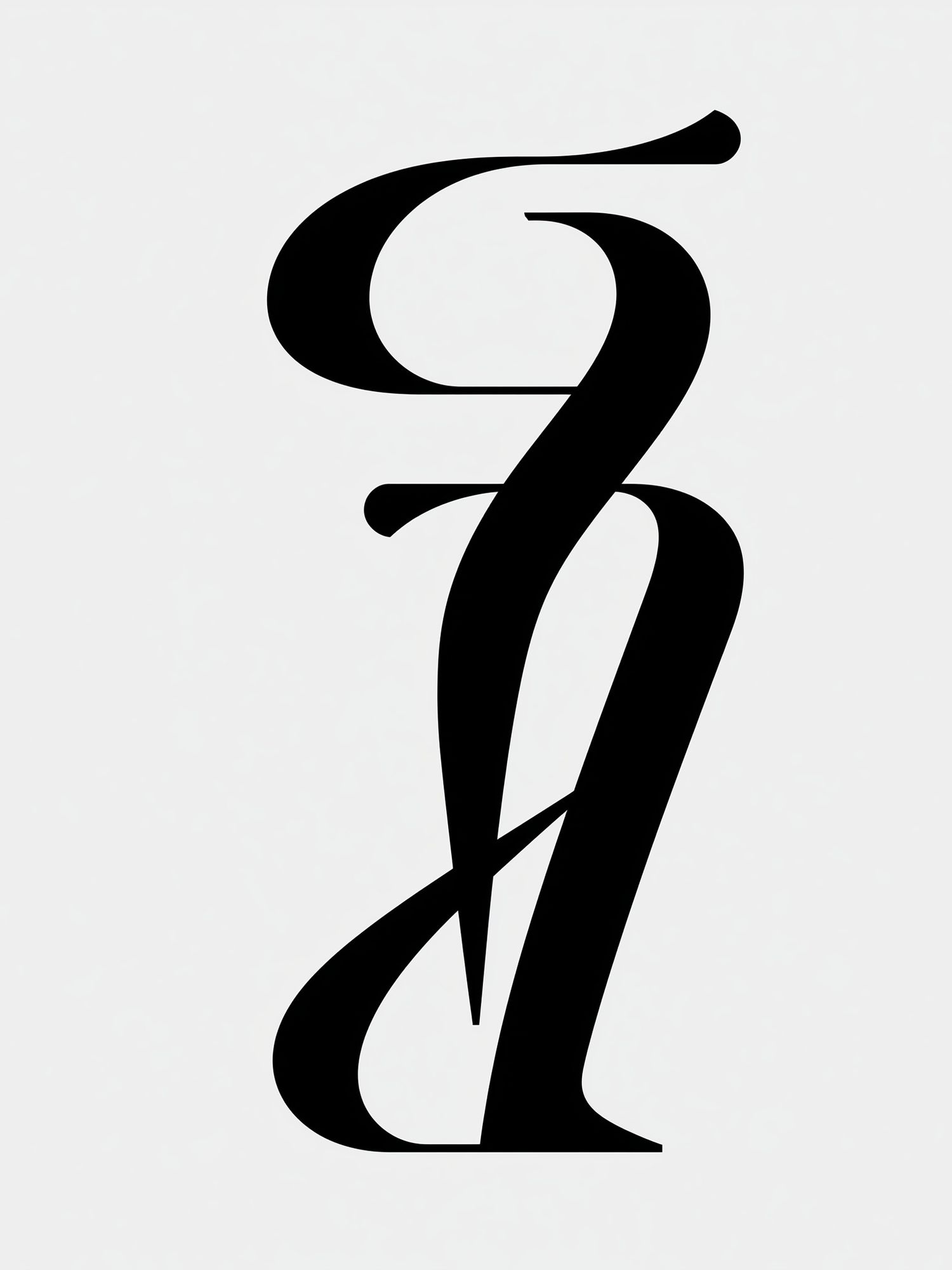 Abstract Monogram Typography Poster. poster — typography art