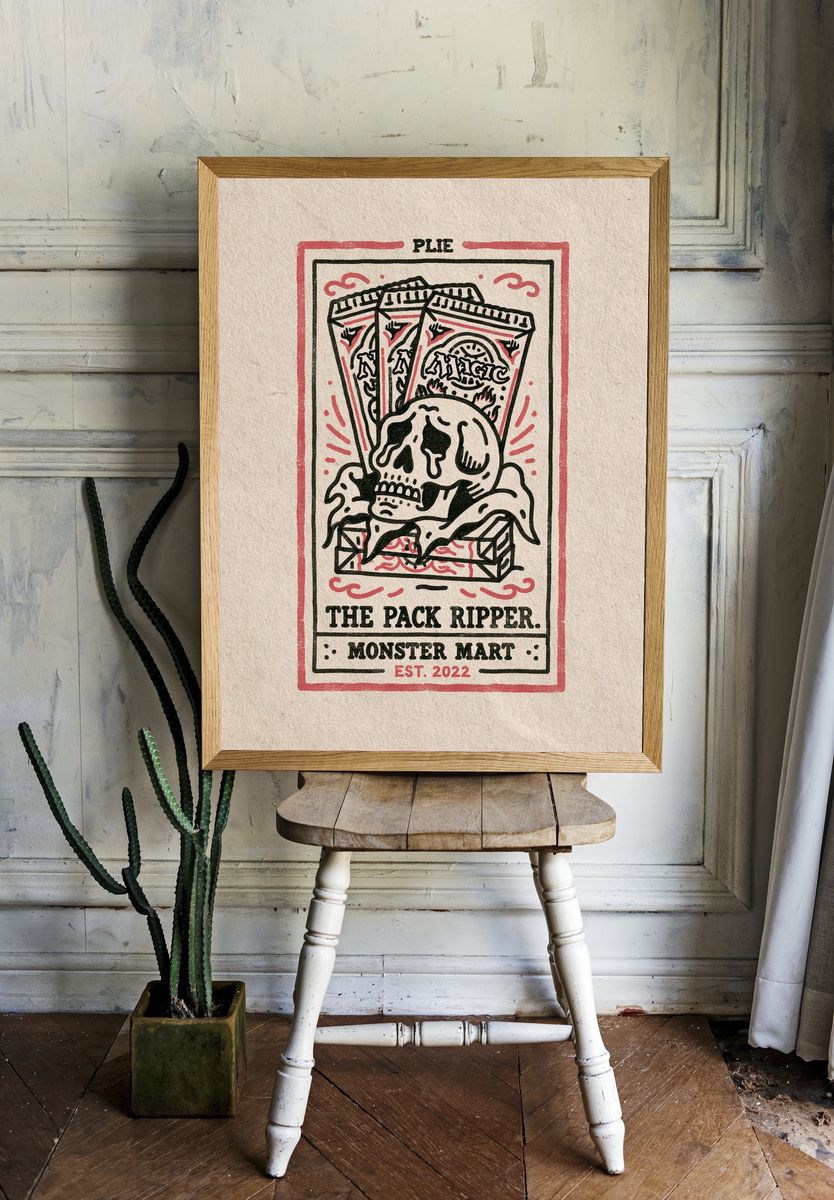 Monster Mart Pack Ripper Typography Poster. — room view 1