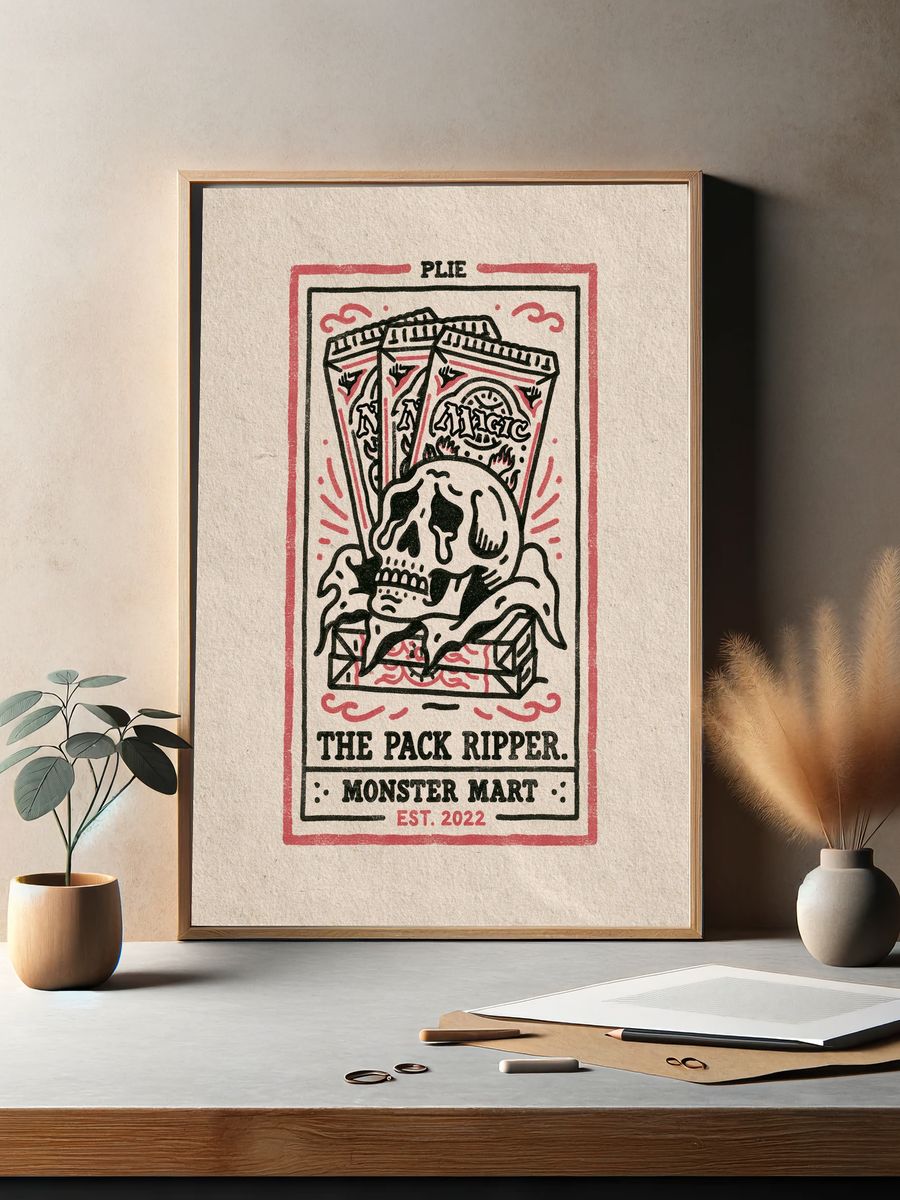 Monster Mart Pack Ripper Typography Poster. — room view 2