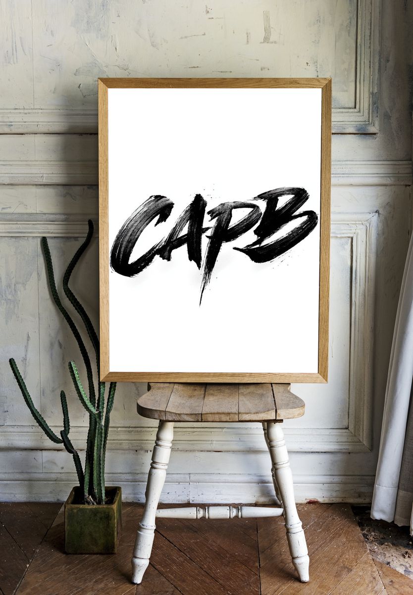 CAPS Brush Lettering Poster. — room view 1