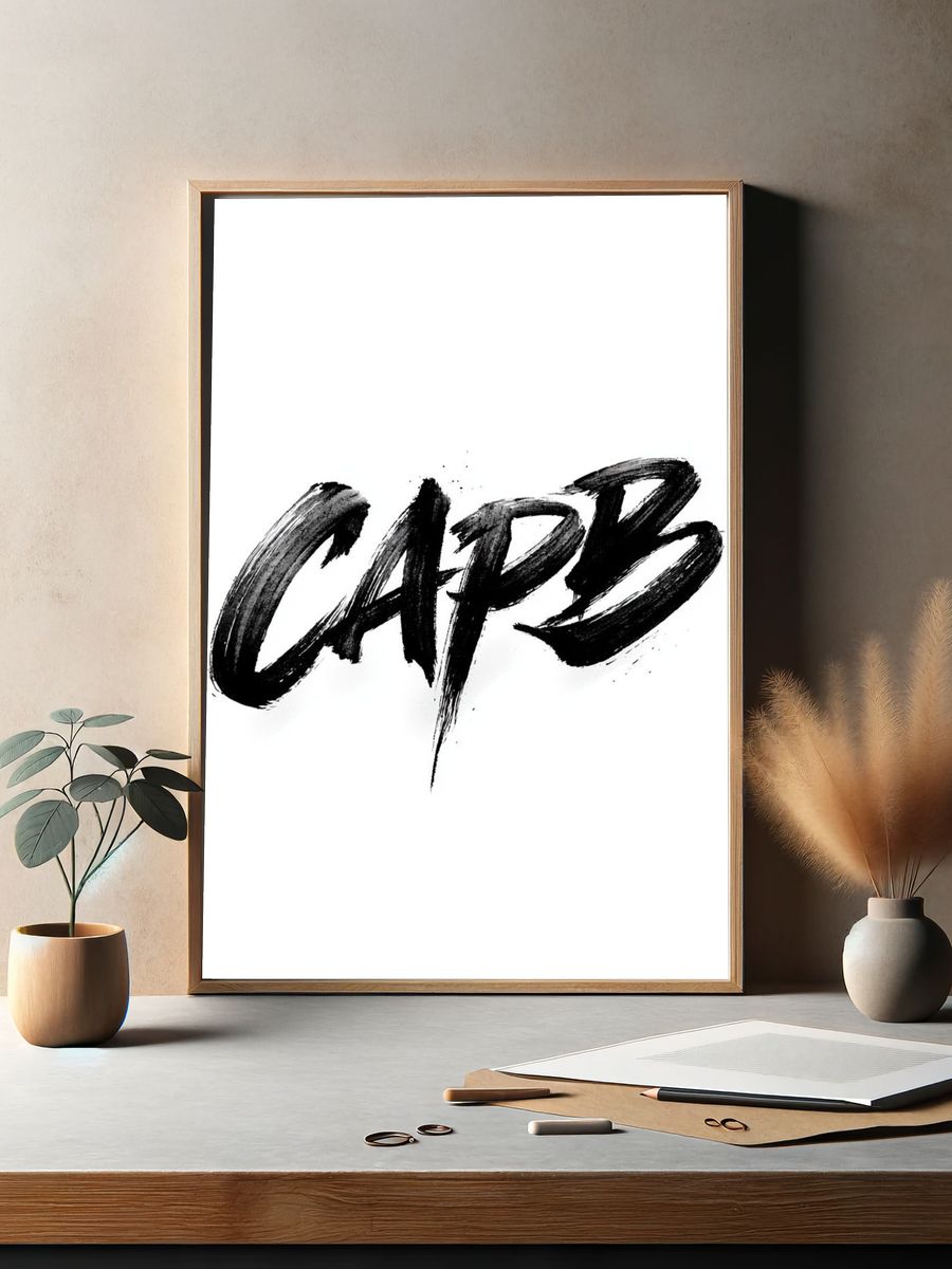 CAPS Brush Lettering Poster. — room view 2
