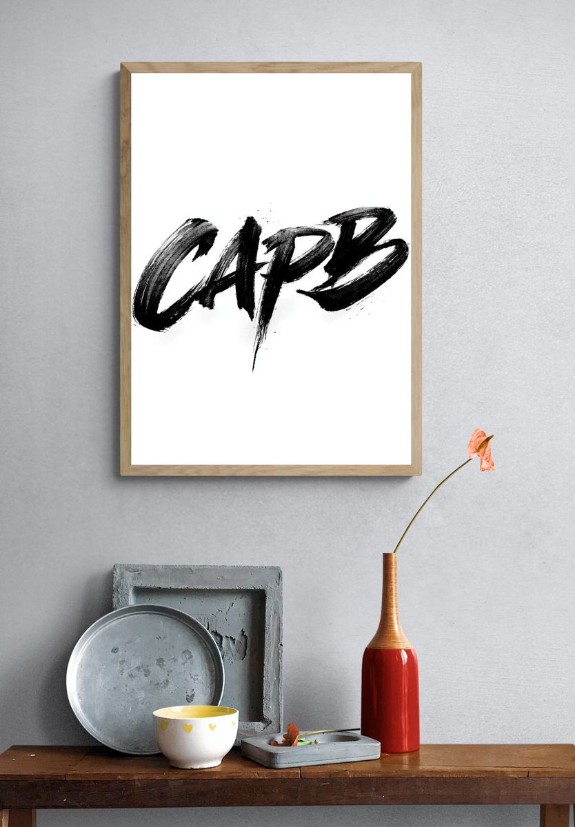 CAPS Brush Lettering Poster. — room view 3