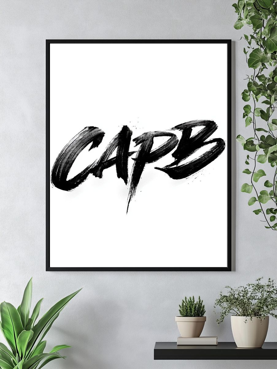 CAPS Brush Lettering Poster. — room view 4