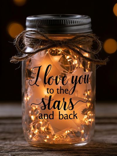 Love You to the Stars Typography Poster.