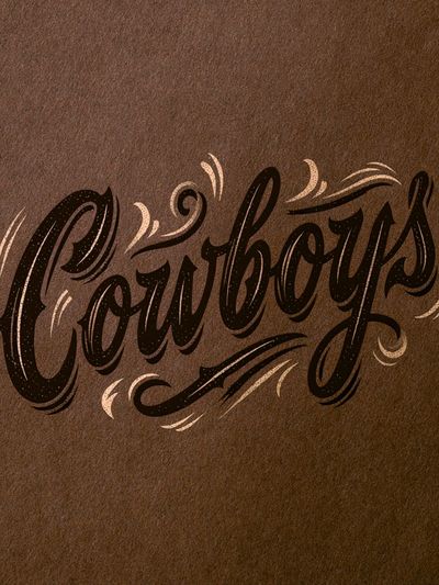Cowboys Script Typography Poster.