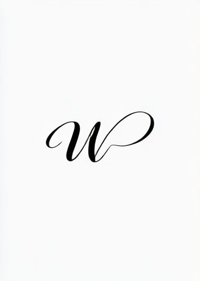 Minimalist Script Monogram Poster. poster