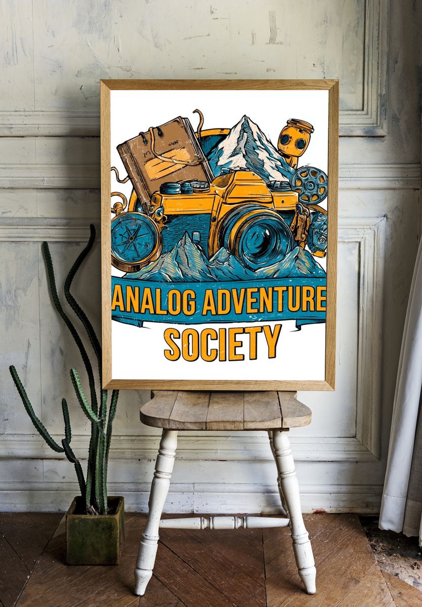 Analog Adventure Society Typography Poster. — room view 1