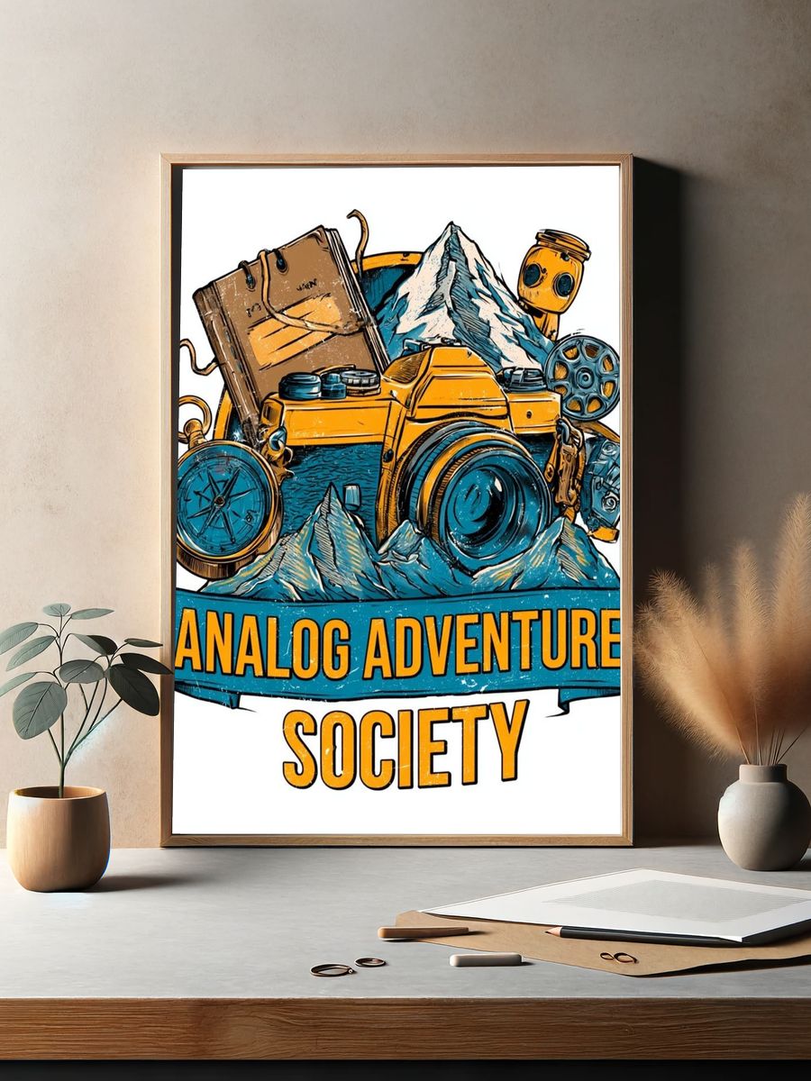 Analog Adventure Society Typography Poster. — room view 2