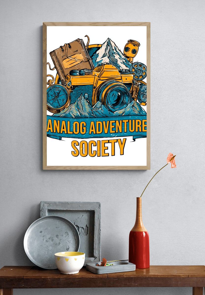 Analog Adventure Society Typography Poster. — room view 3