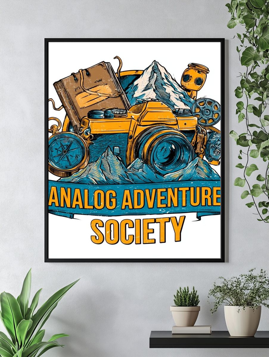 Analog Adventure Society Typography Poster. — room view 4