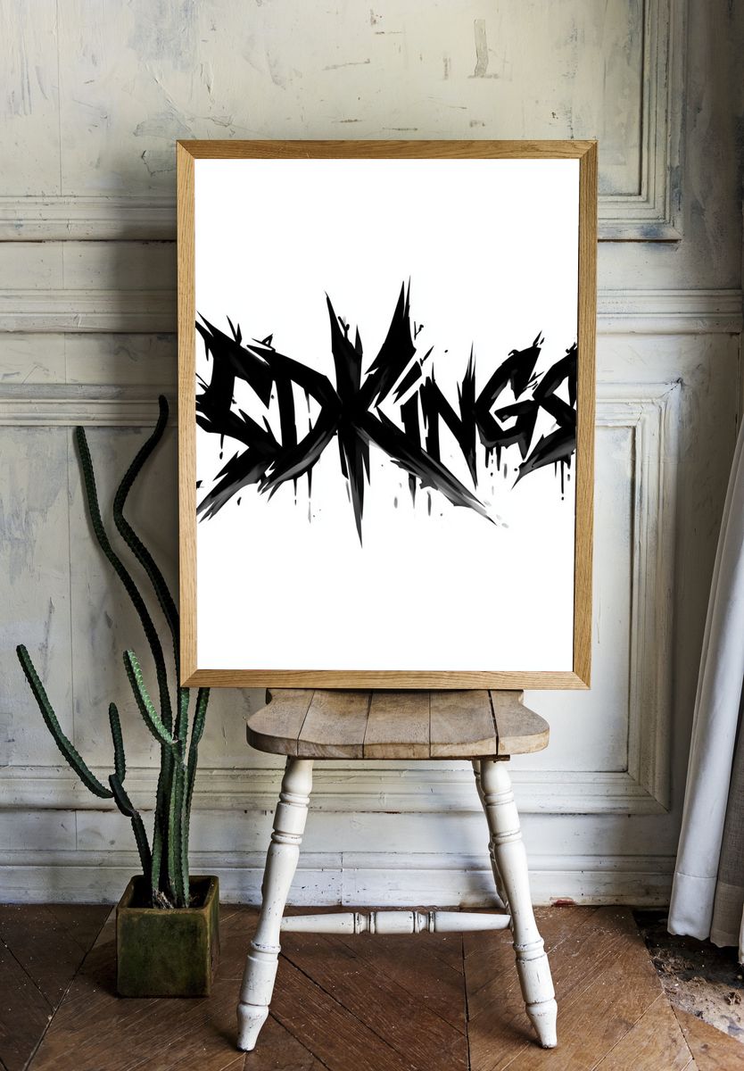 Dark Graffiti Typography Poster. room preview