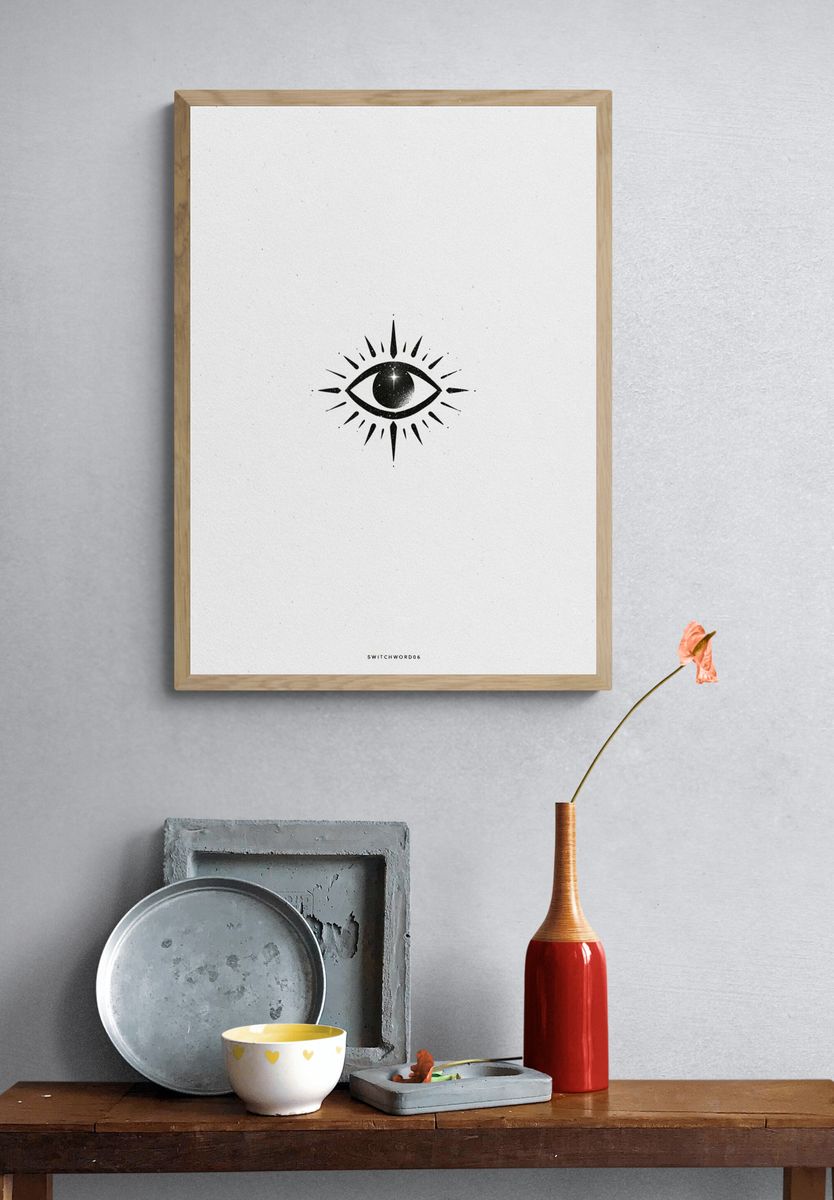 Mystic Eye Minimalist Print. — room view 3