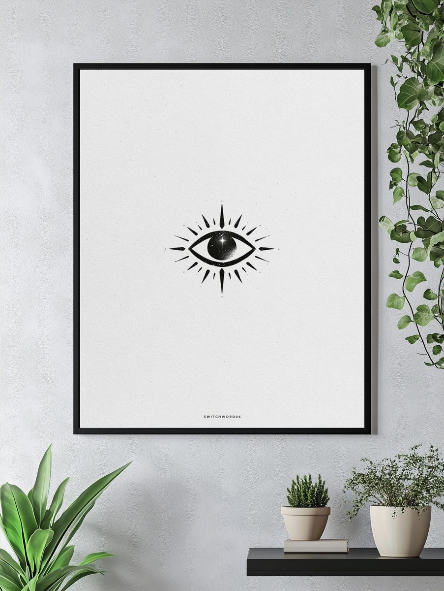Mystic Eye Minimalist Print. — room view 4