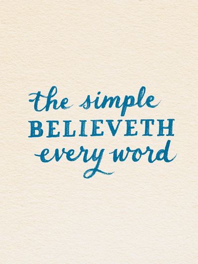 Believe Every Word Typography Poster. poster