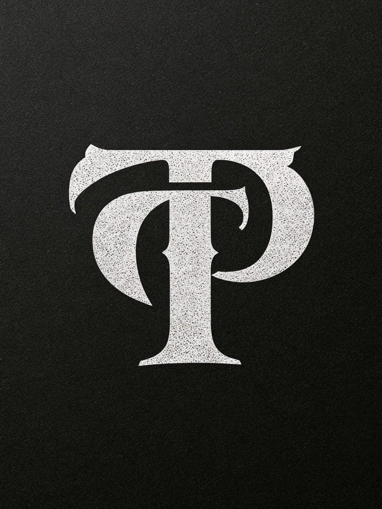 Monogram T Typography Poster. poster — typography art