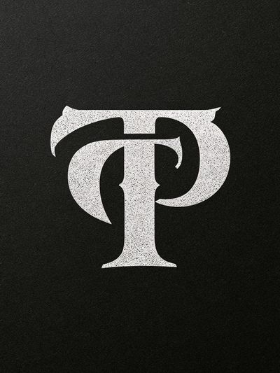 Monogram T Typography Poster. poster