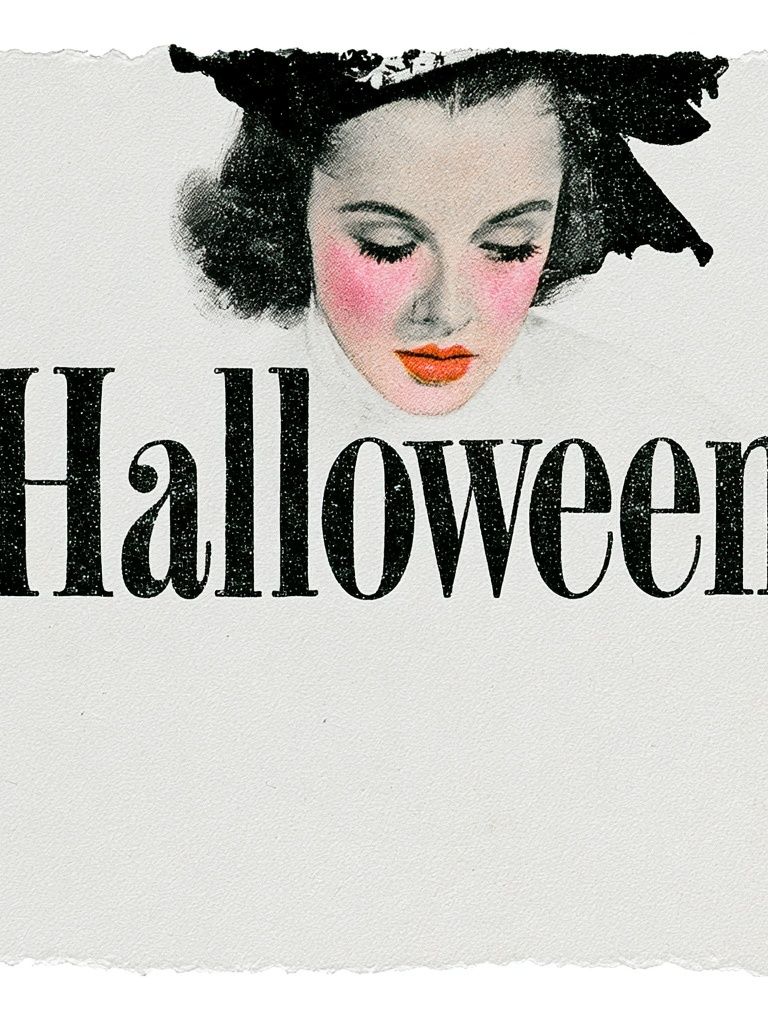 Halloween Fashion Typography Poster. poster detail