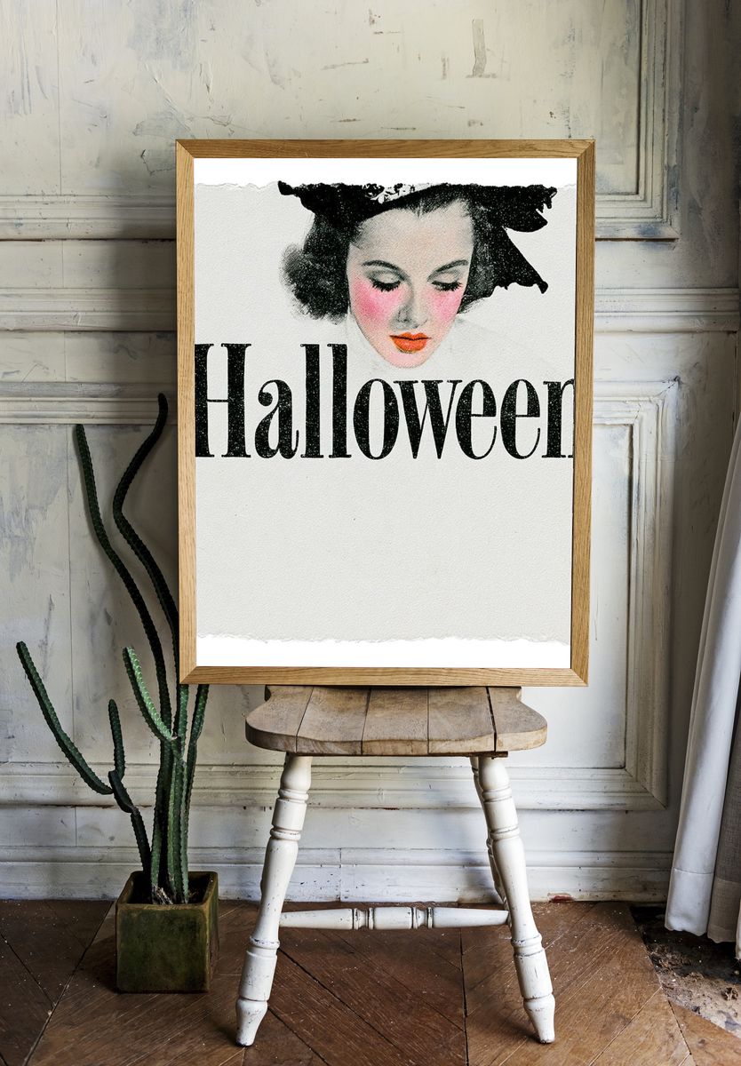 Halloween Fashion Typography Poster. — room view 1