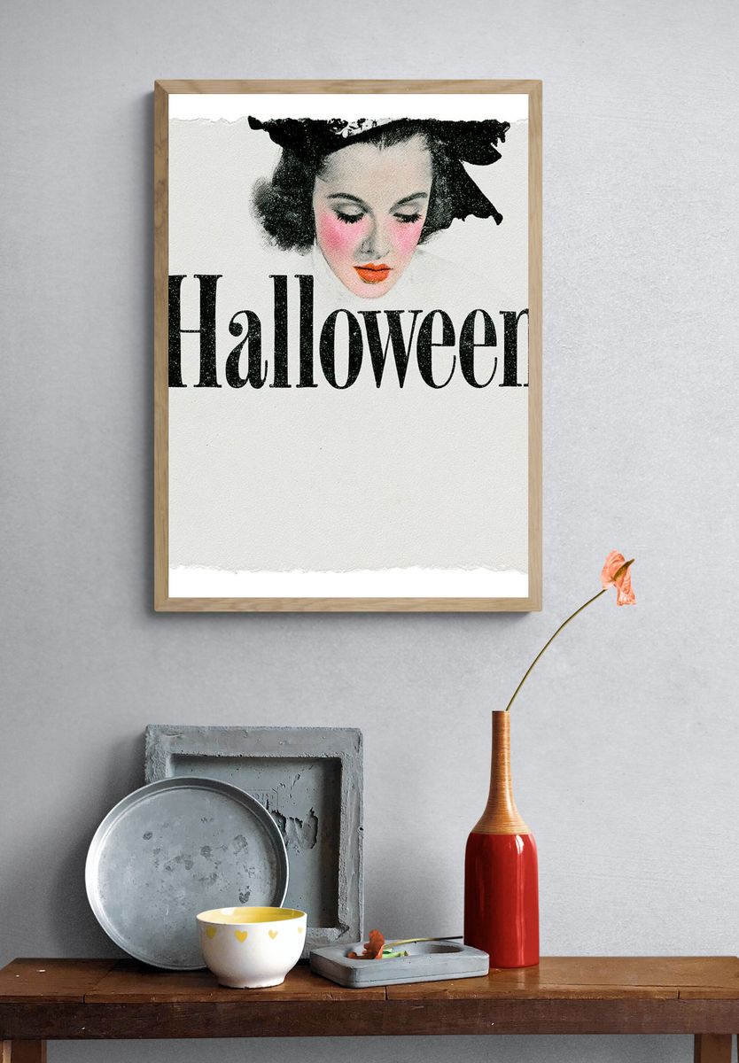 Halloween Fashion Typography Poster. — room view 3