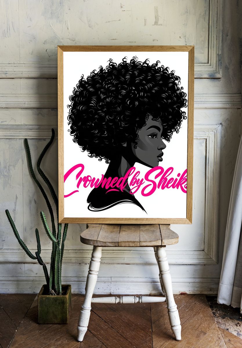 Crowned by Sheiks Typography Print. room preview