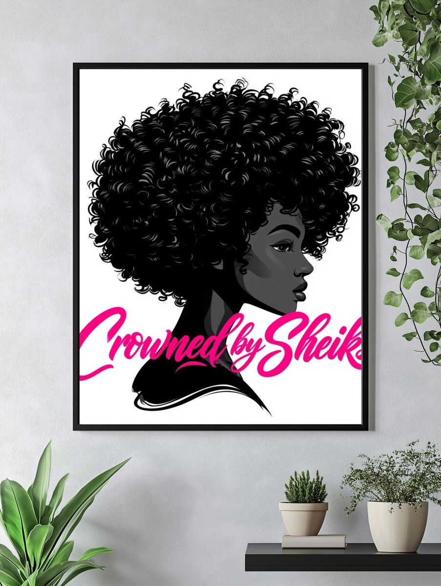 Crowned by Sheiks Typography Print. — room view 4