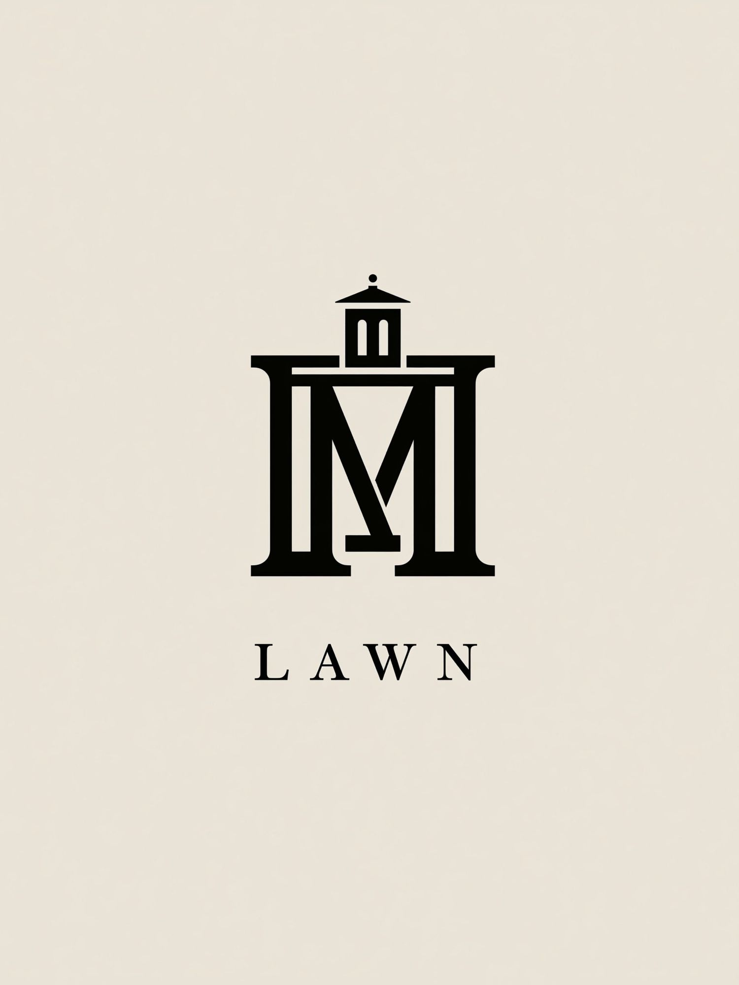 Lawn Monogram Typography Poster. poster detail