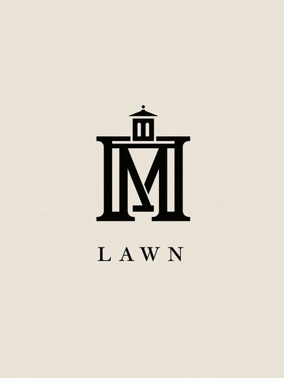 Lawn Monogram Typography Poster. poster