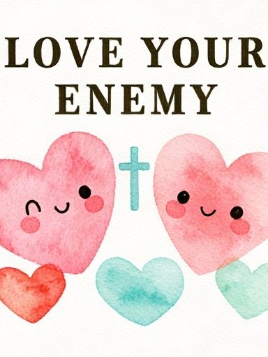 Love Your Enemy Typography Poster. poster detail