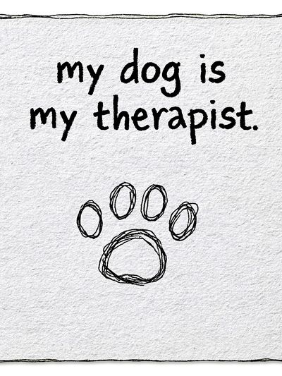 My Dog Is My Therapist Poster. poster