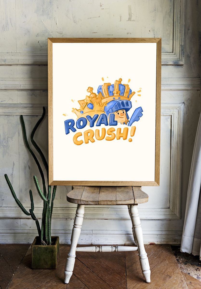 Royal Rush Game Typography Poster. room preview