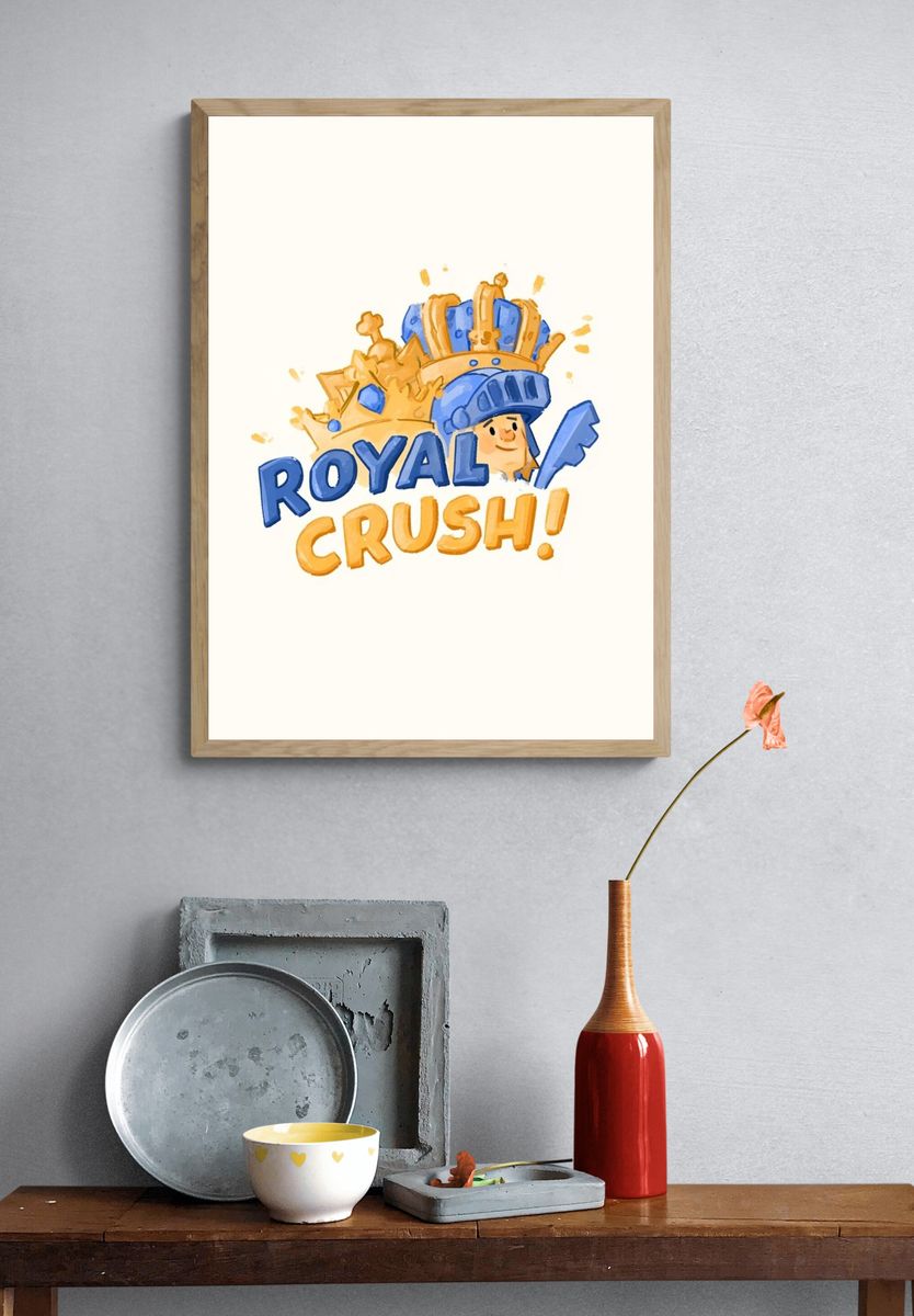 Royal Rush Game Typography Poster. — room view 3