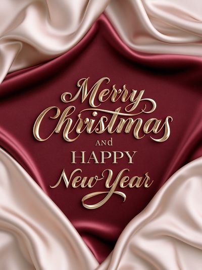 Merry Christmas and Happy New Year Typography Poster. poster