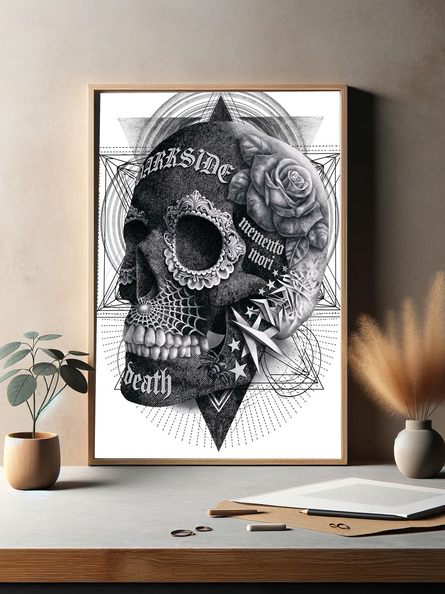 Darkside Gothic Typography Poster. — room view 2