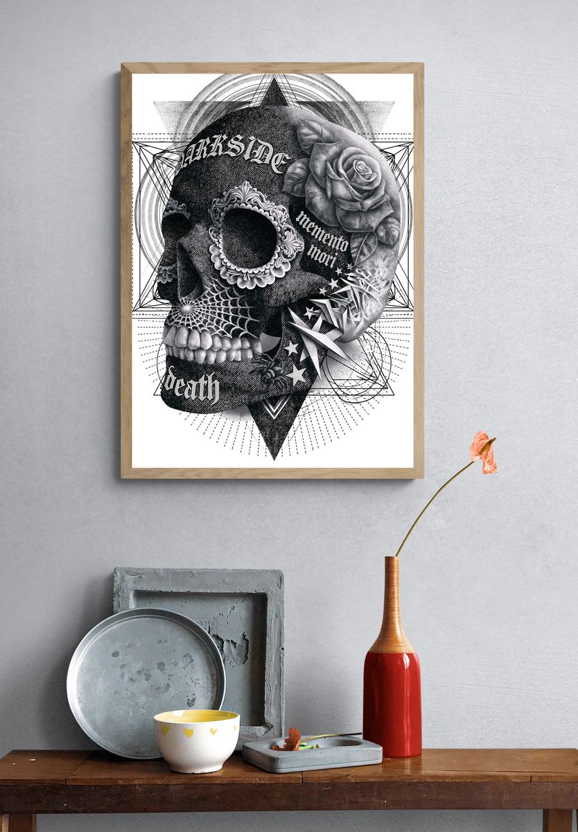 Darkside Gothic Typography Poster. — room view 3