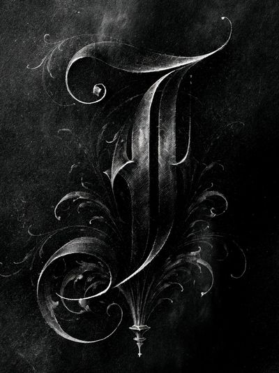 Ornate Gothic Letter J Poster. poster