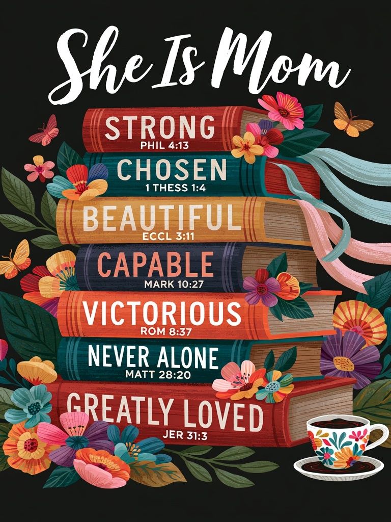 She Is Mom Typography Poster. poster — typography art
