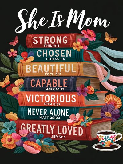 She Is Mom Typography Poster. poster