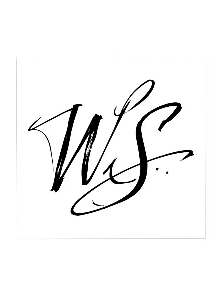 Abstract Calligraphy Monogram Poster. poster — typography art