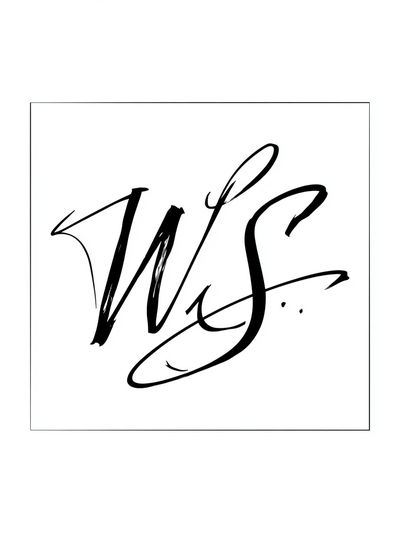 Abstract Calligraphy Monogram Poster. poster
