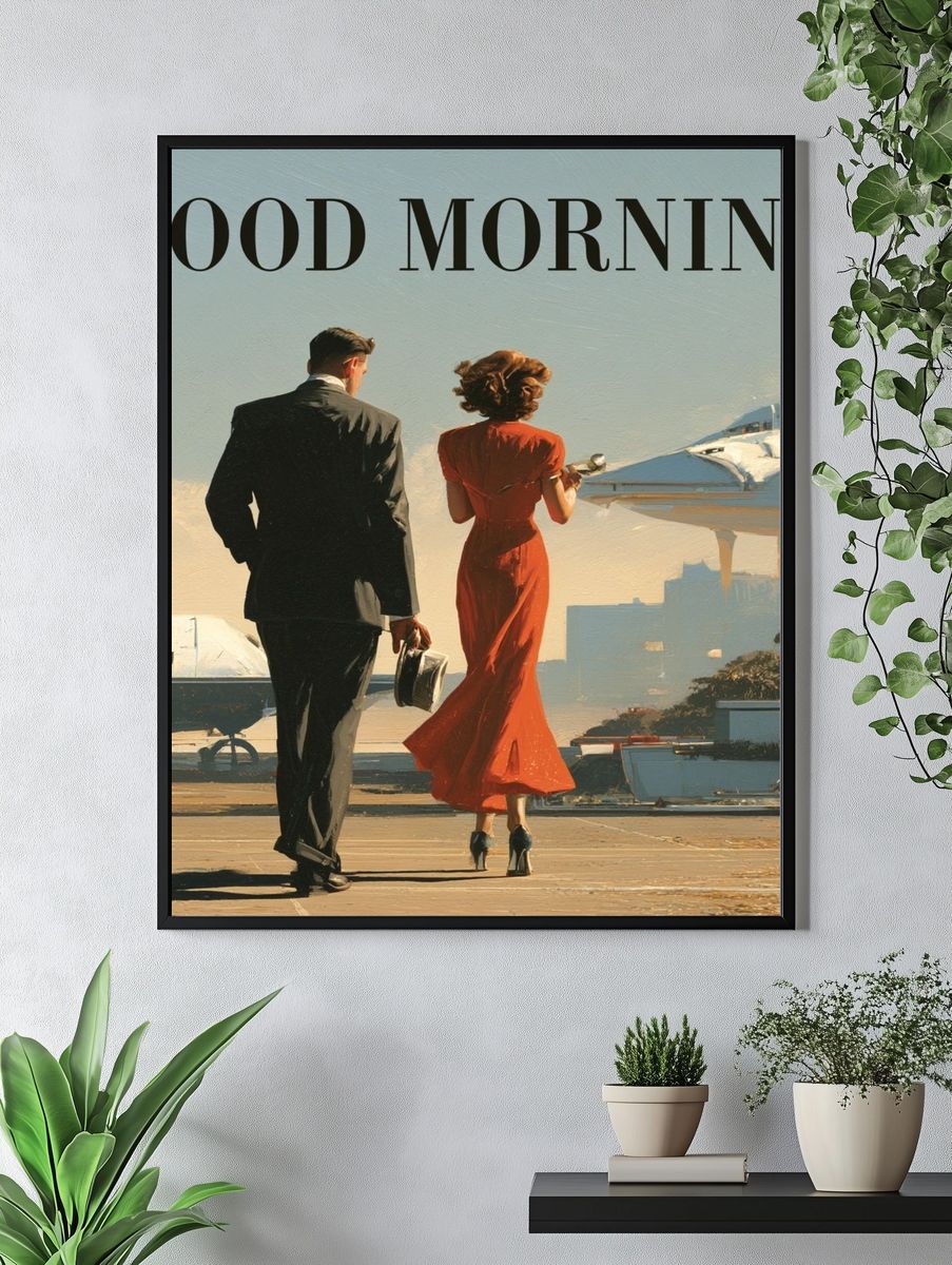 Good Morning Aviation Typography Poster. — room view 4